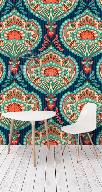 Picture of Oriental seamless paisley wallpaper pattern